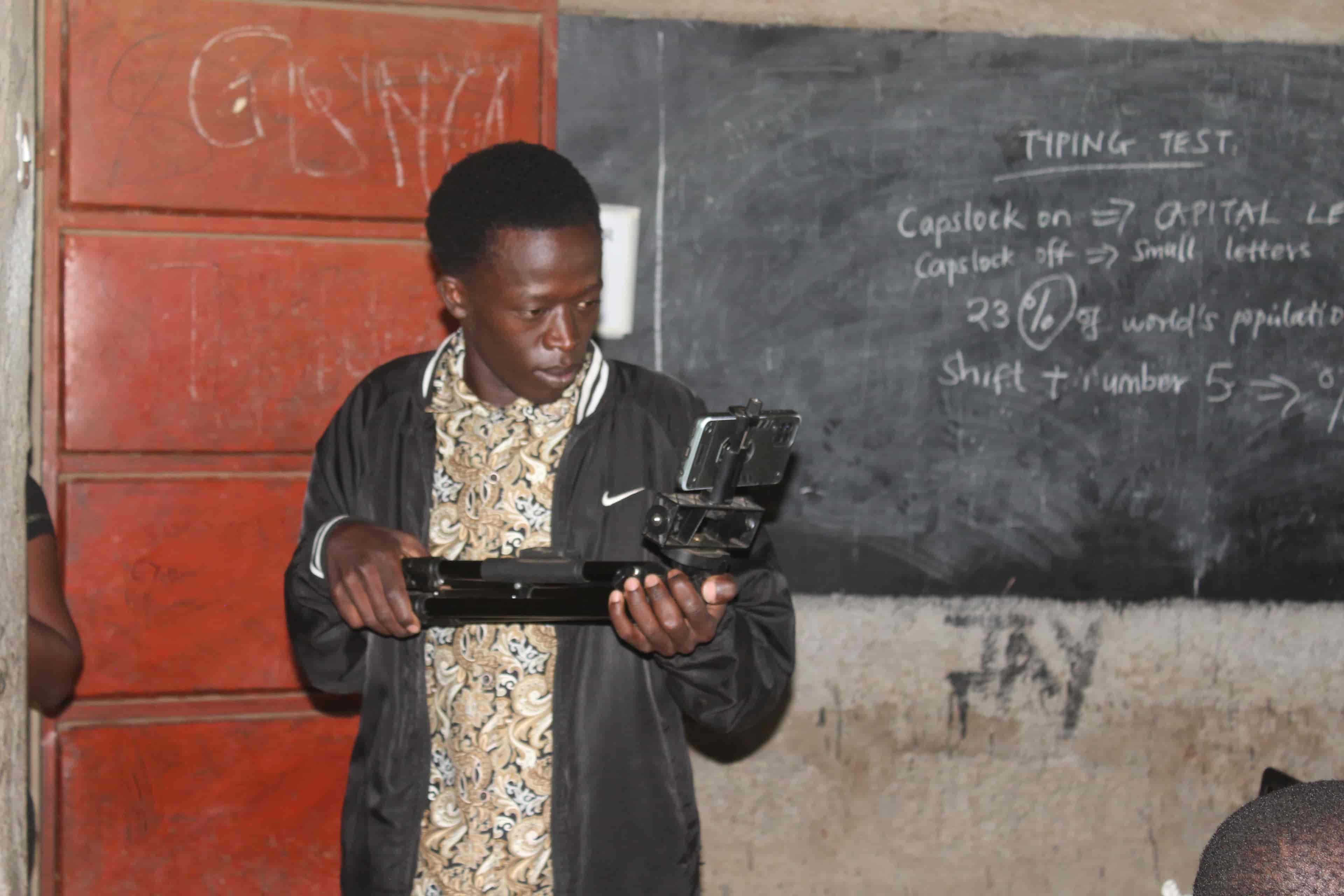 Allan recording for a video production curriculum